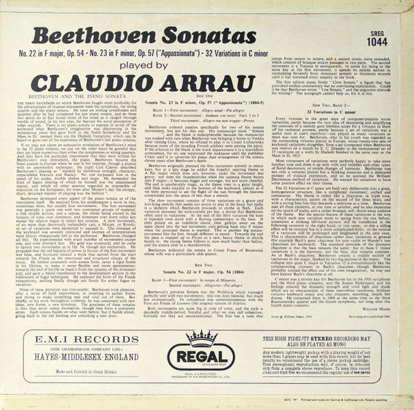 Beethoven – Claudio Arrau ~ Sonatas (Vinyl) - Djungel & Jazz