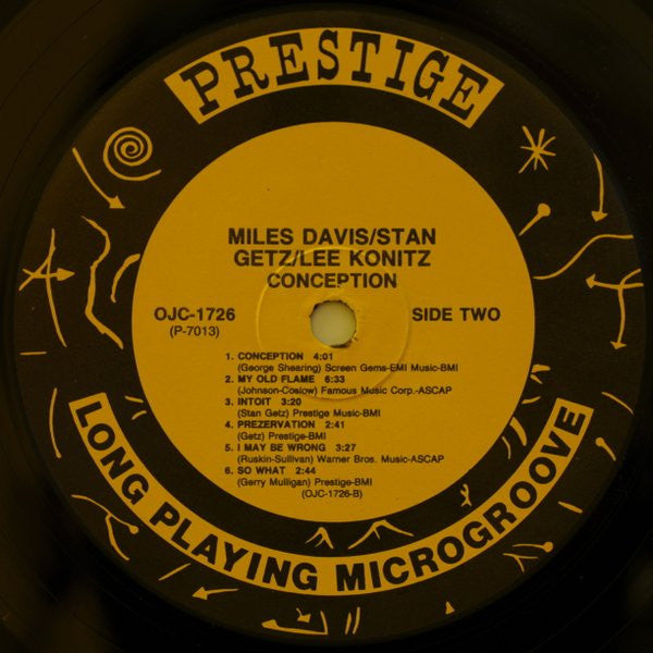 Miles Davis, Stan Getz, Lee Konitz ~ Conception (Vinyl) - Djungel & Jazz