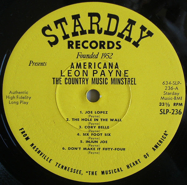 Leon Payne ~ Americana Rare Ballads And Tall Tales (Vinyl) - Djungel & Jazz