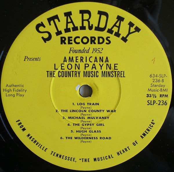 Leon Payne ~ Americana Rare Ballads And Tall Tales (Vinyl) - Djungel & Jazz