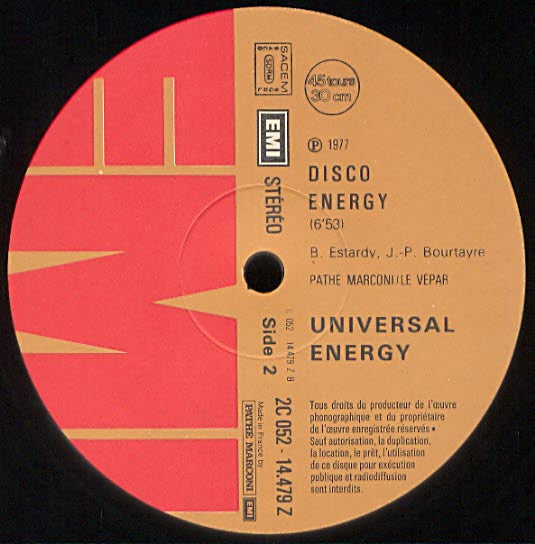 Universal Energy : Universal Energy (12", Single)