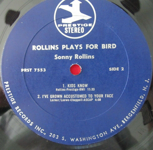 Sonny Rollins : Rollins Plays For Bird (LP, Album, RE, RM)