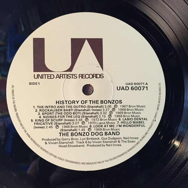 The Bonzo Dog Band ~ The History Of The Bonzos (Vinyl) - Djungel & Jazz