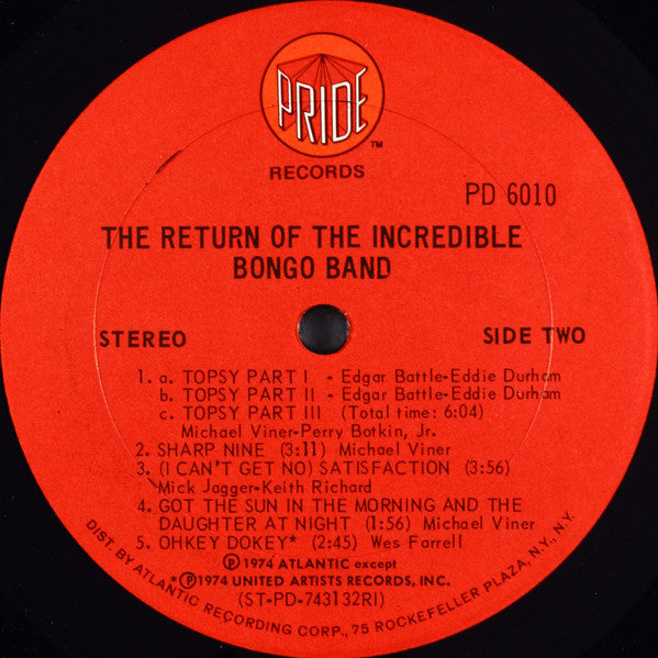 The Incredible Bongo Band ~ The Return Of The Incredible Bongo Band (Vinyl) - Djungel & Jazz