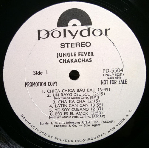 Chakachas ~ Jungle Fever (Vinyl) - Djungel & Jazz