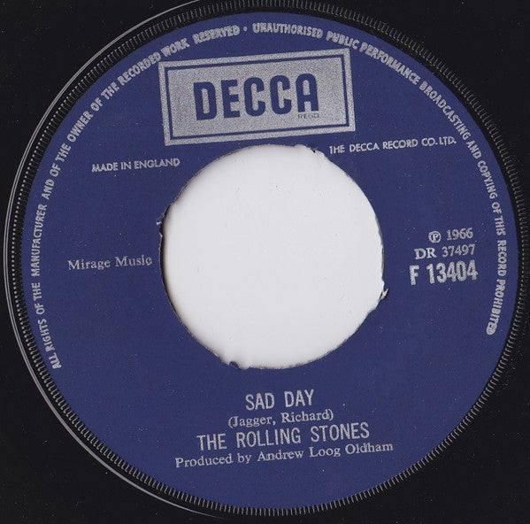 The Rolling Stones ~ Sad Day (Vinyl) - Djungel & Jazz
