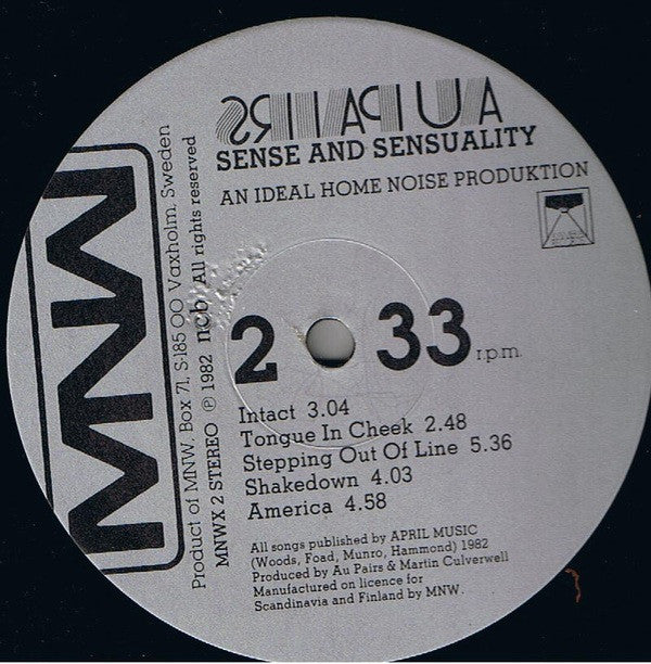 Au Pairs ~ Sense And Sensuality (Vinyl) - Djungel & Jazz