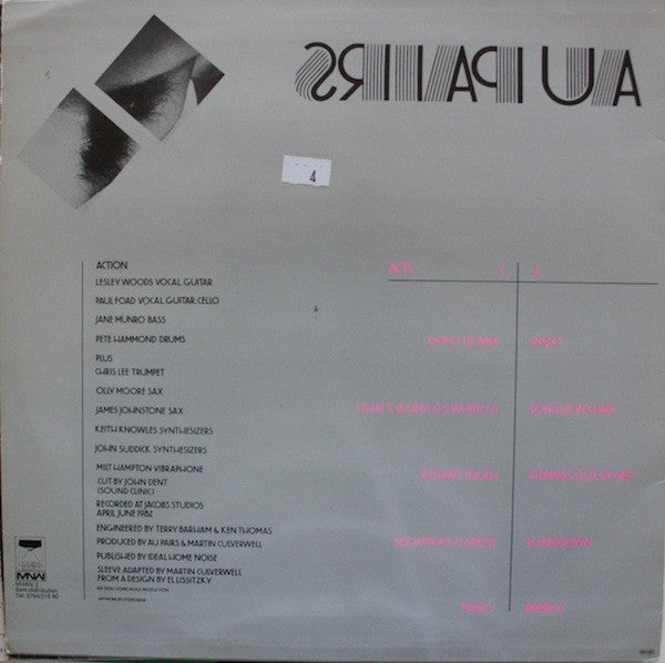 Au Pairs ~ Sense And Sensuality (Vinyl) - Djungel & Jazz