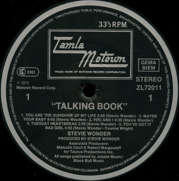 Stevie Wonder ~ Talking Book (Vinyl) - Djungel & Jazz