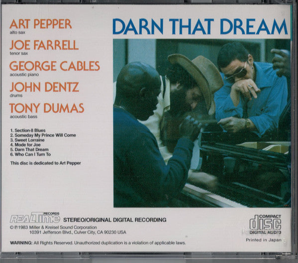 Pepper / Farrell / Cables ~ Darn That Dream (Vinyl) - Djungel & Jazz