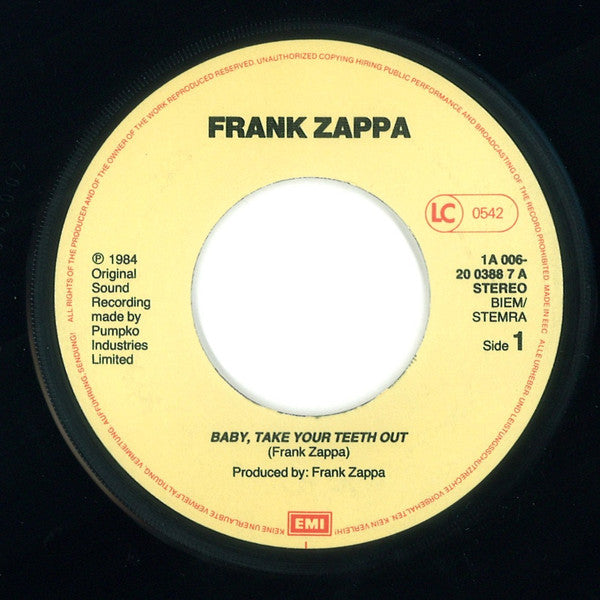 Frank Zappa ~ Baby, Take Your Teeth Out (Vinyl) - Djungel & Jazz
