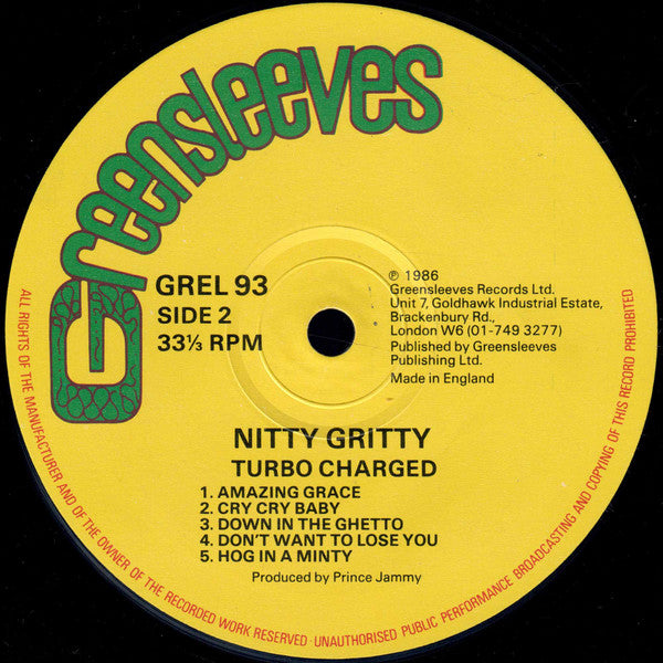 Nitty Gritty : Turbo Charged (LP, Album)