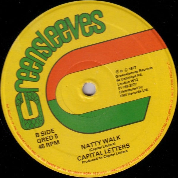 Capital Letters ~ Smoking My Ganja (Vinyl) - Djungel & Jazz