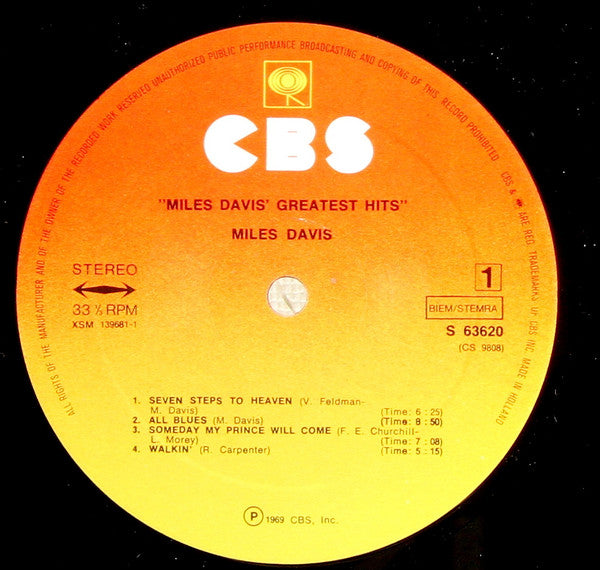 Miles Davis : Miles Davis' Greatest Hits (LP, Comp, RE)