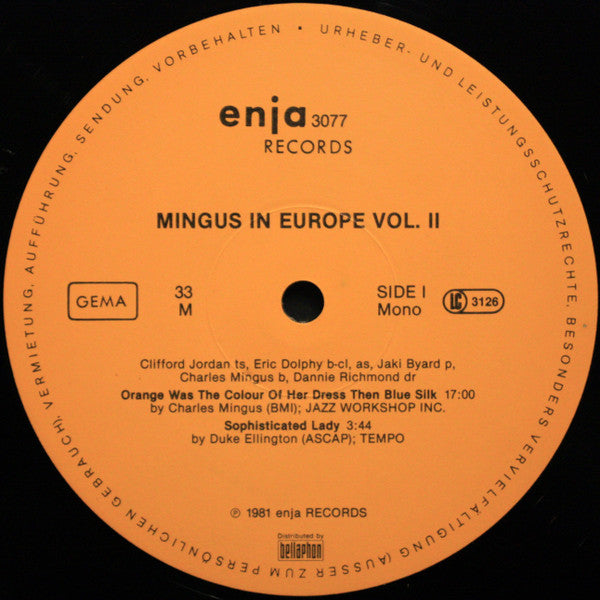 The Charles Mingus Quintet Featuring Eric Dolphy : Mingus In Europe Volume II (LP, Album, Mono)