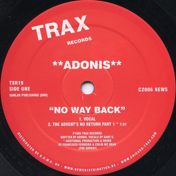 Adonis : No Way Back (12")