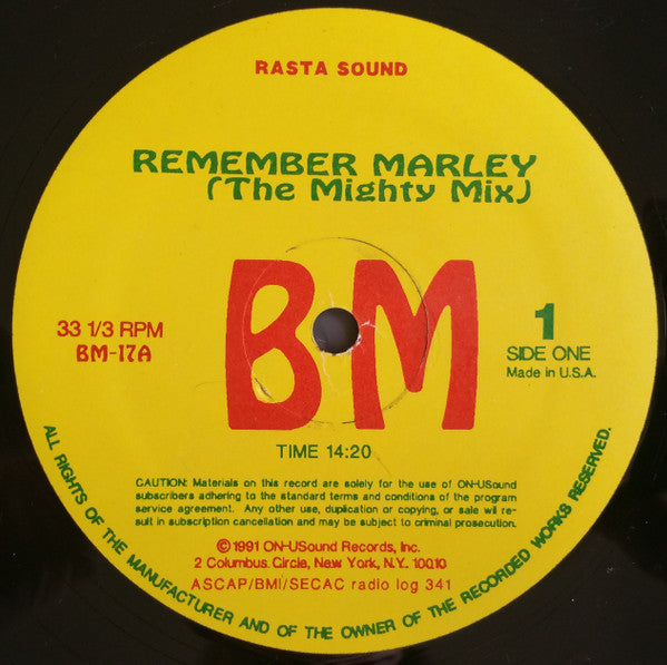 Bob Marley / Various : Remember Marley (The Mighty Mix) / The Sun-Splash Mix (12", Mixed, Unofficial)