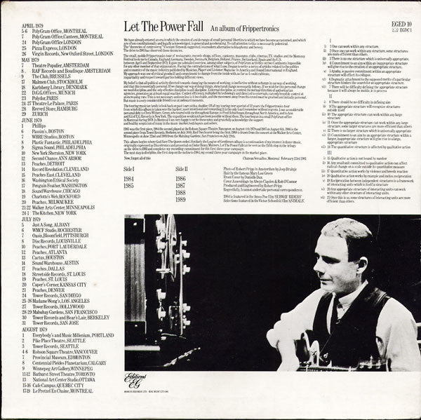 Robert Fripp ~ Let The Power Fall (Vinyl) - Djungel & Jazz