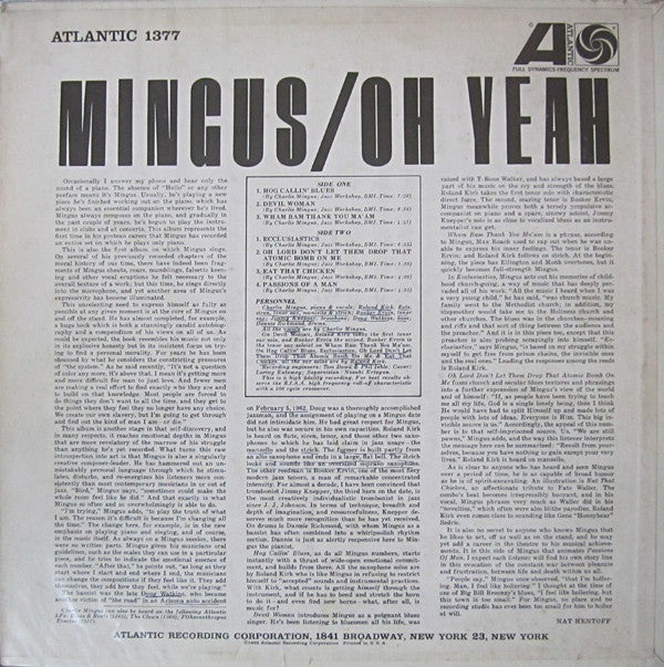 Charles Mingus ~ Oh Yeah (Vinyl) - Djungel & Jazz