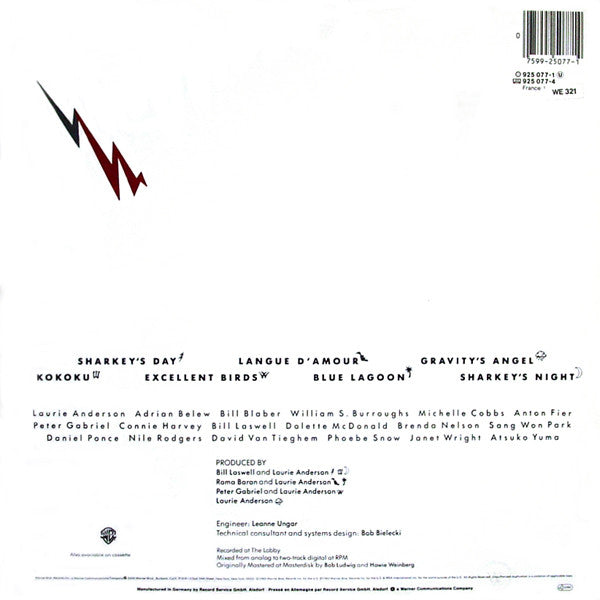 Laurie Anderson ~ Mister Heartbreak (Vinyl) - Djungel & Jazz