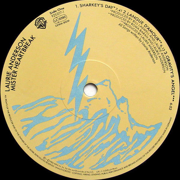Laurie Anderson ~ Mister Heartbreak (Vinyl) - Djungel & Jazz