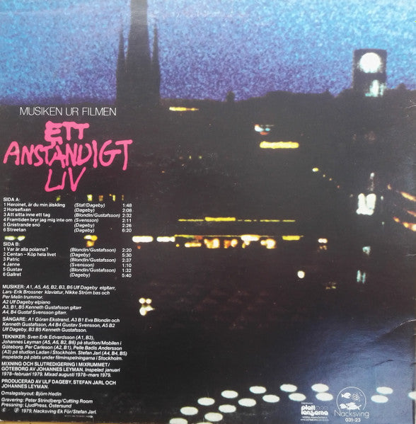 Various ~ Ett Anständigt Liv (Vinyl) - Djungel & Jazz