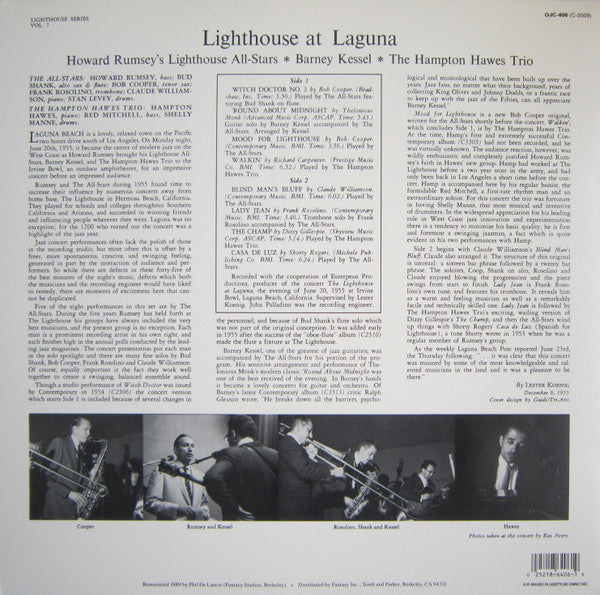 Howard Rumsey's Lighthouse All-Stars ✳ Barney Kessel ✳ Hampton Hawes' Trio* With Shelly Manne : Lighthouse At Laguna (LP, Album)