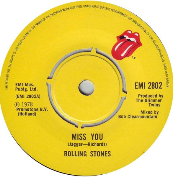The Rolling Stones ~ Miss You (Vinyl) - Djungel & Jazz