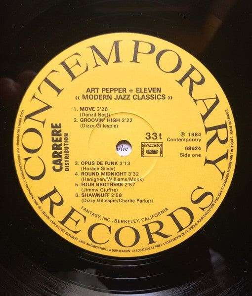Art Pepper ~ Art Pepper + Eleven (Vinyl) - Djungel & Jazz