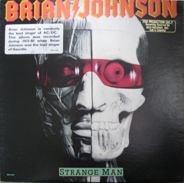 Brian Johnson : Strange Man (LP, Album, Comp, Pin)