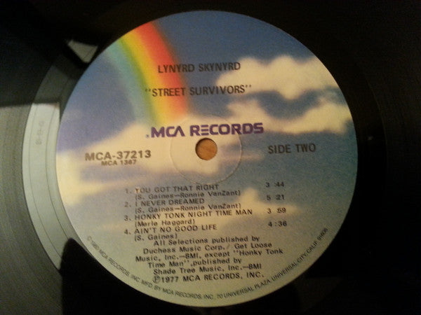 Lynyrd Skynyrd : Street Survivors (LP, Album, RE, Glo)