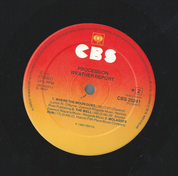 Weather Report ~ Procession (Vinyl) - Djungel & Jazz