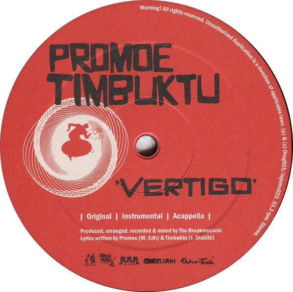 Promoe & Timbuktu ~ Blind Justice / Vertigo (Vinyl) - Djungel & Jazz