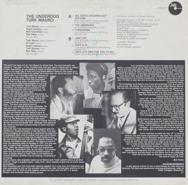 Turk Mauro ~ The Underdog (Vinyl) - Djungel & Jazz
