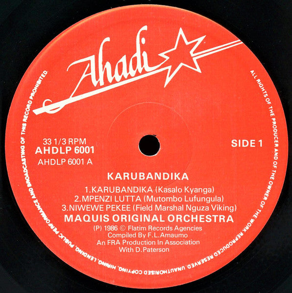 Orchestra Maquis Original ~ Karubandika (Vinyl) - Djungel & Jazz