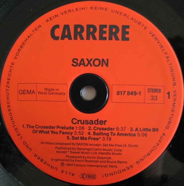 Saxon : Crusader (LP, Album, RP, Inj)
