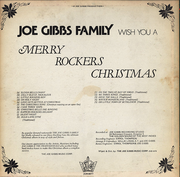 The Joe Gibbs Family : Wish You A Merry Rockers Christmas (LP, Album)