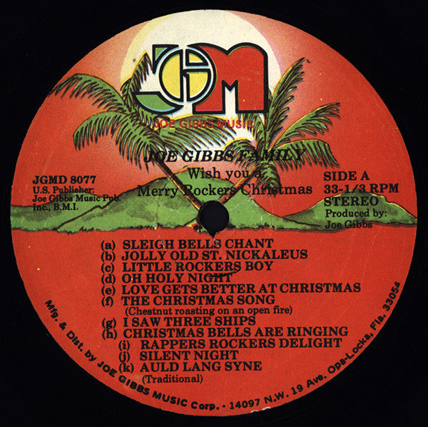 The Joe Gibbs Family : Wish You A Merry Rockers Christmas (LP, Album)