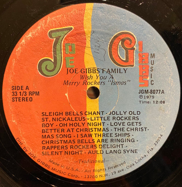 The Joe Gibbs Family : Wish You A Merry Rockers Christmas (LP, Album)