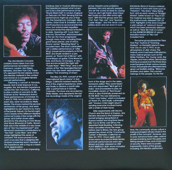 Jimi Hendrix ~ The Jimi Hendrix Concerts (Vinyl) - Djungel & Jazz