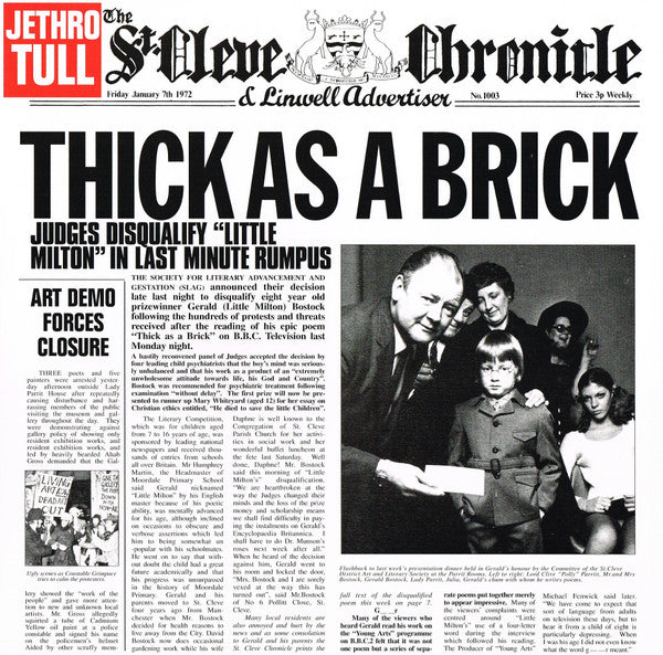 Jethro Tull ~ Thick As A Brick (Vinyl) - Djungel & Jazz
