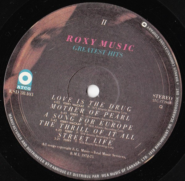 Roxy Music ~ Greatest Hits (Vinyl) - Djungel & Jazz