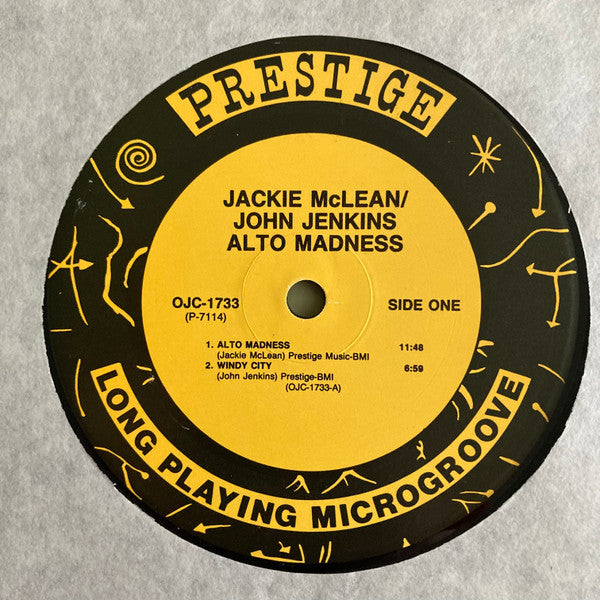 Jackie McLean / John Jenkins  ~ Alto Madness (Vinyl) - Djungel & Jazz