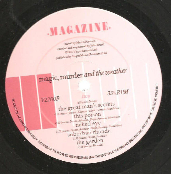 Magazine ~ Magic, Murder And The Weather (Vinyl) - Djungel & Jazz