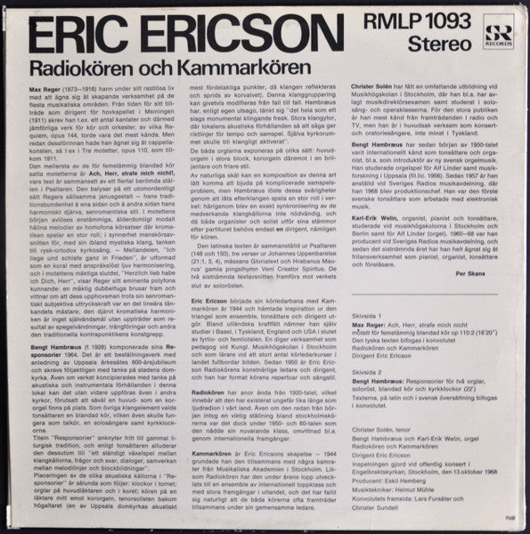 Eric Ericson ~ Max Reger Och Bengt Hambræus (Vinyl) - Djungel & Jazz