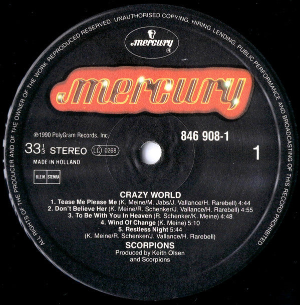 Scorpions ~ Crazy World (Vinyl) - Djungel & Jazz