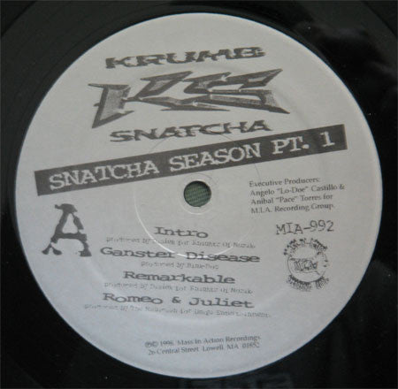 Krumb Snatcha ~ Snatcha Season Pt. 1 (Vinyl) - Djungel & Jazz