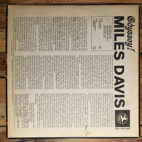 Miles Davis ~ Odyssey! (Vinyl) - Djungel & Jazz