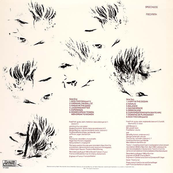 Fred Frith ~ Speechless (Vinyl) - Djungel & Jazz