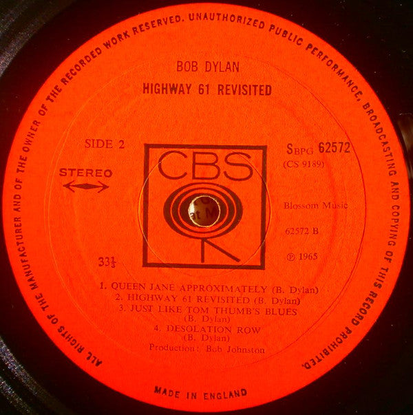 Bob Dylan : Highway 61 Revisited (LP, Album, RP)